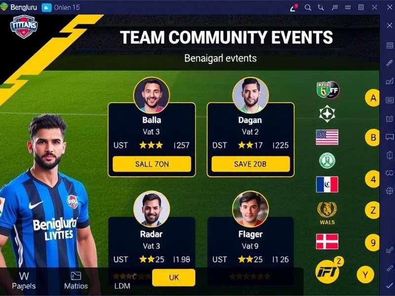 Bengaluru FC Tactical Titans Team Management Interface